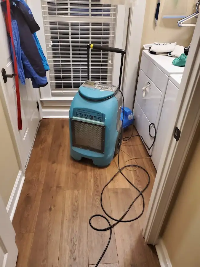 Commercial dehumidifier deployed for Flood Damage Cleanup in New Brighton