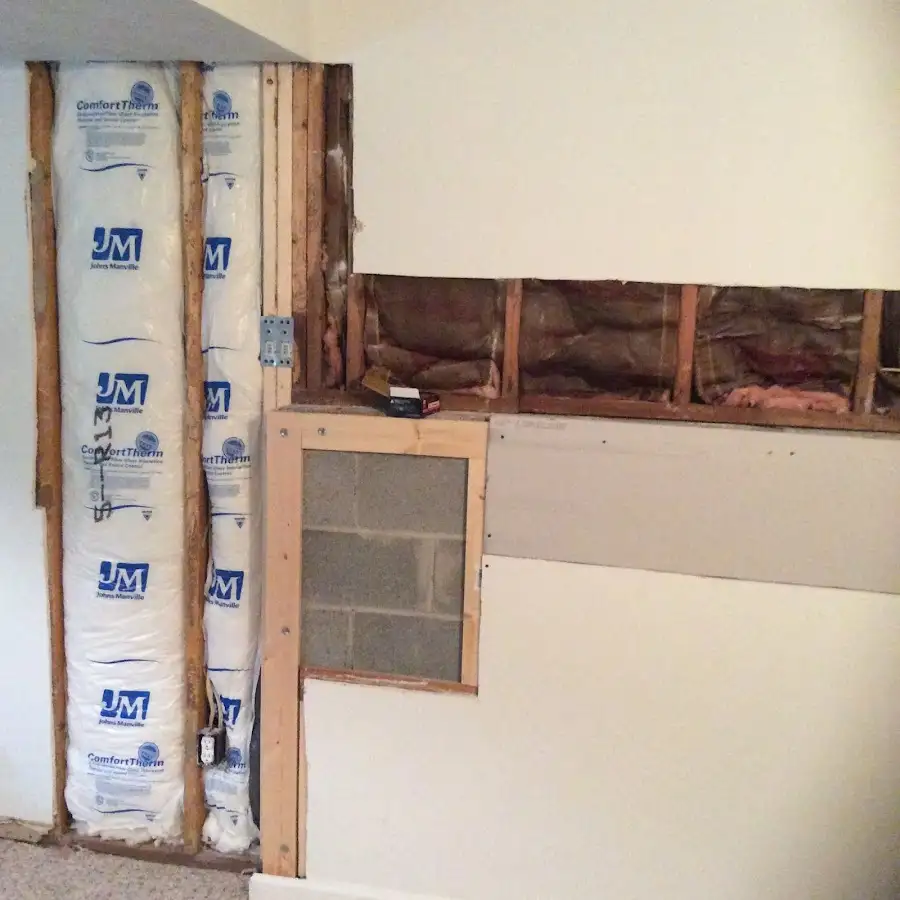 Wall insulation replacement during Structural Drying in New Brighton